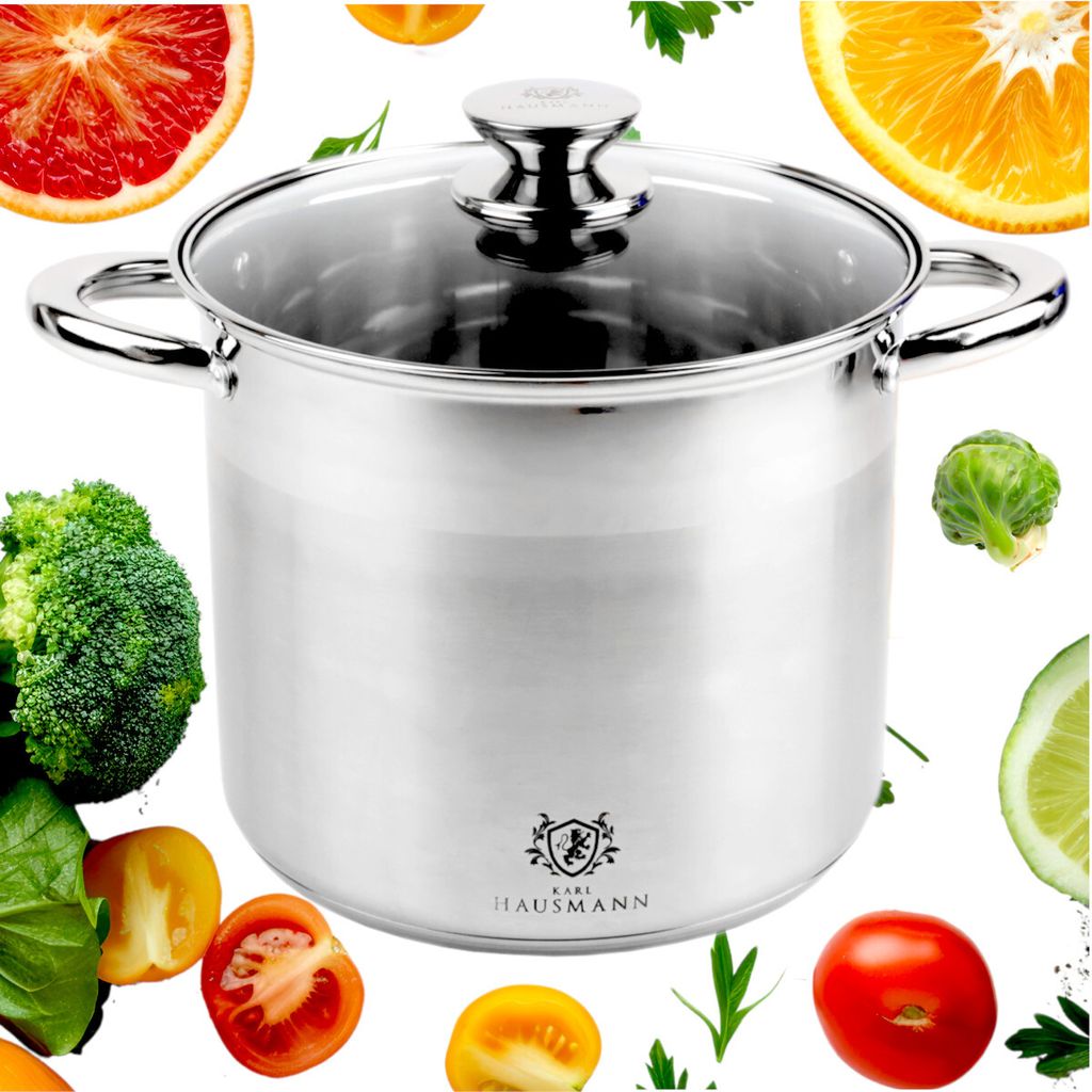 Kochtopf 22,5 L mit Deckel Suppentopf Edelstahl 34cm 22,5L Produktbild 