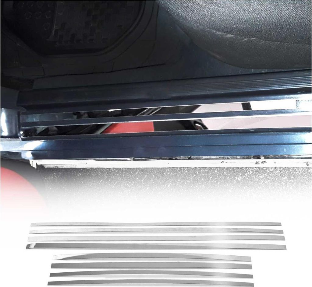Einstiegsleisten Türschweller für Mercedes W210 1995-2003 Edelstahl Silber 8tlg