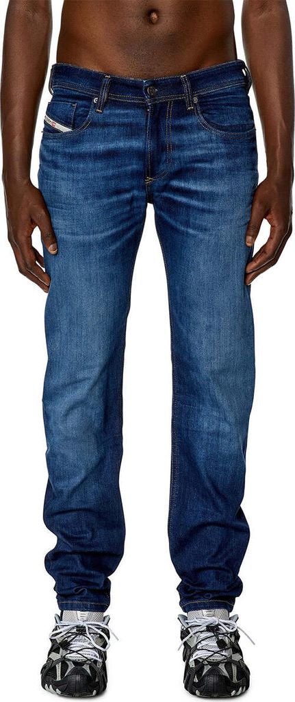 Diesel Herren Sleenker Skinny Dunkelblaue Schmale Beine Baumwoll Denim Jeans In 34L – Indigo / 32 / 32