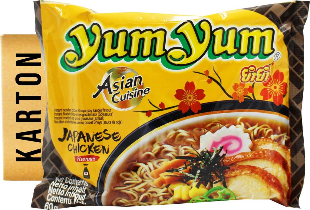 Yum Yum Instant Nudelsuppe Japanese Chicken Flavor 30x60g