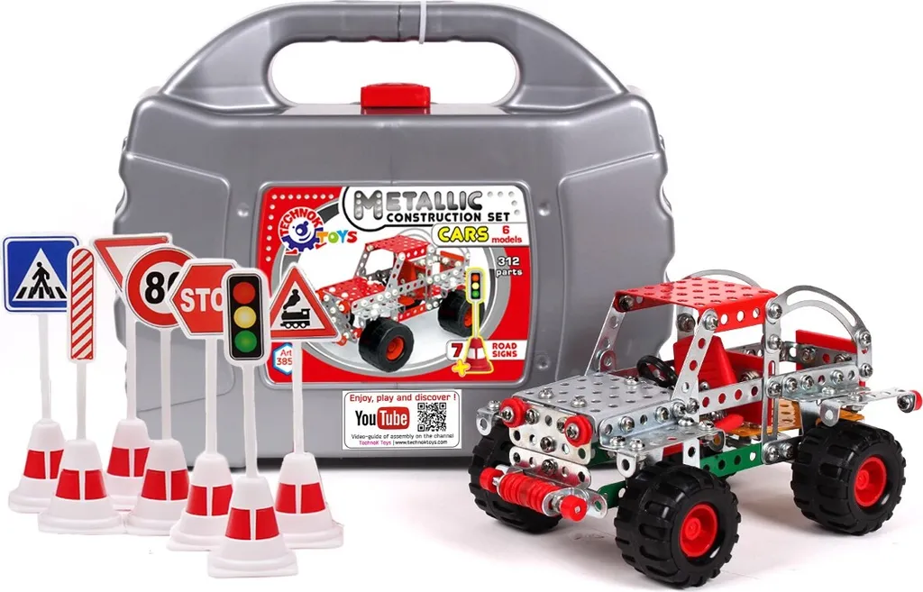 Voiture en métal à monter - Structure robuste et détails réalistes argent
