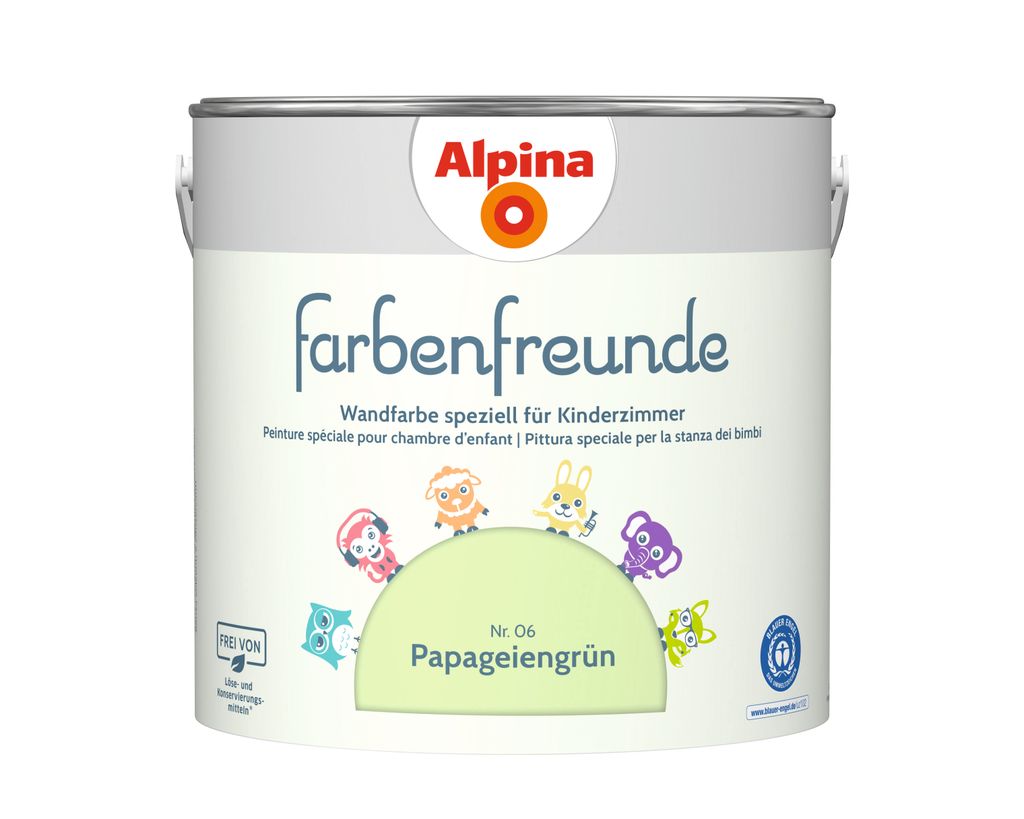 Alpina Farbenfreunde Nr. 06 Papageiengrün 2,5 Liter matt Produktbild 