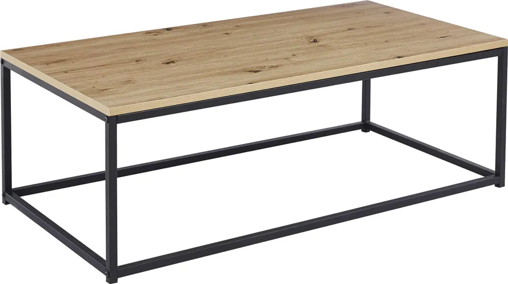 Table basse Dallas chêne ancien massif 120x60x40cm avec finition naturelle