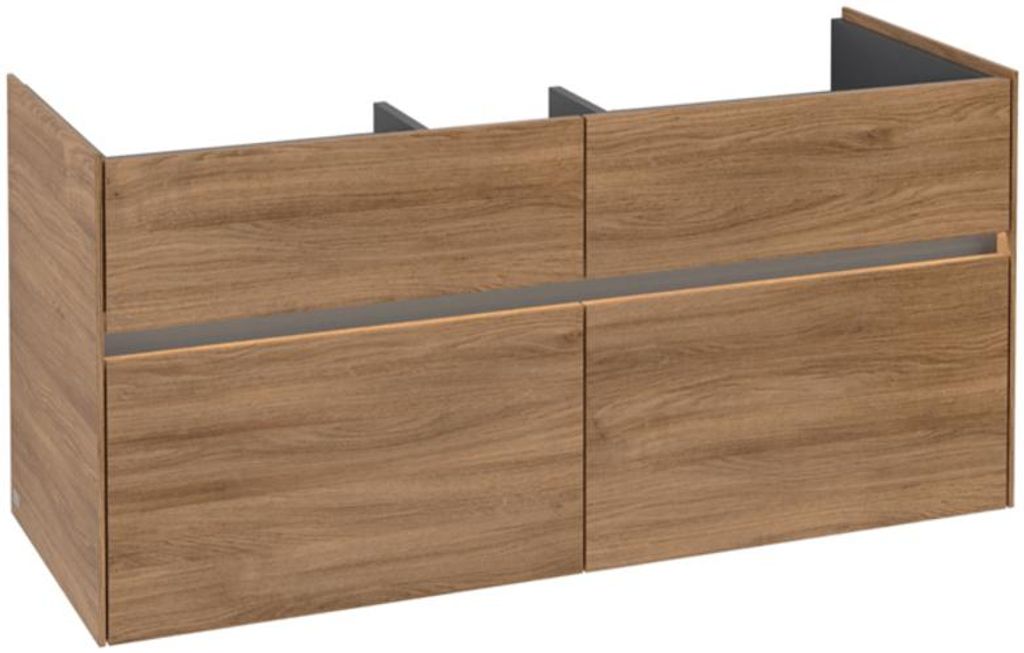 Villeroy & Boch Collaro Waschbeckenunterschrank, 4 Auszüge, Waschbecken mittig, mit integrierter Beleuchtung, 1154x546x444mm, C012B0RH