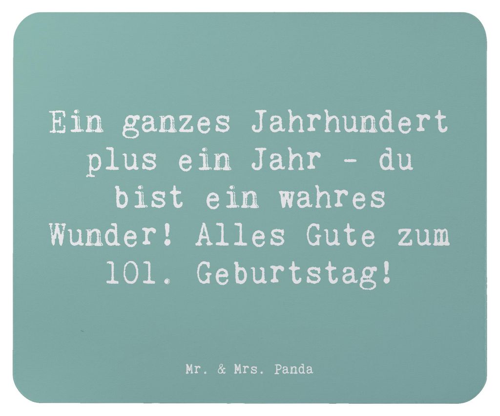 Mr. & Mrs. Panda Mouse Pad Spruch 101 Geburtstag - Produktbild 