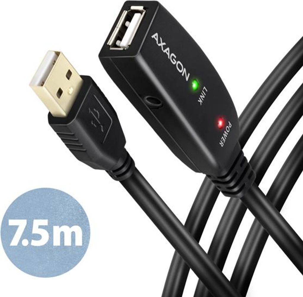 Axagon ADR-207 USB 2.0 A-M -> A-F aktives Produktbild 