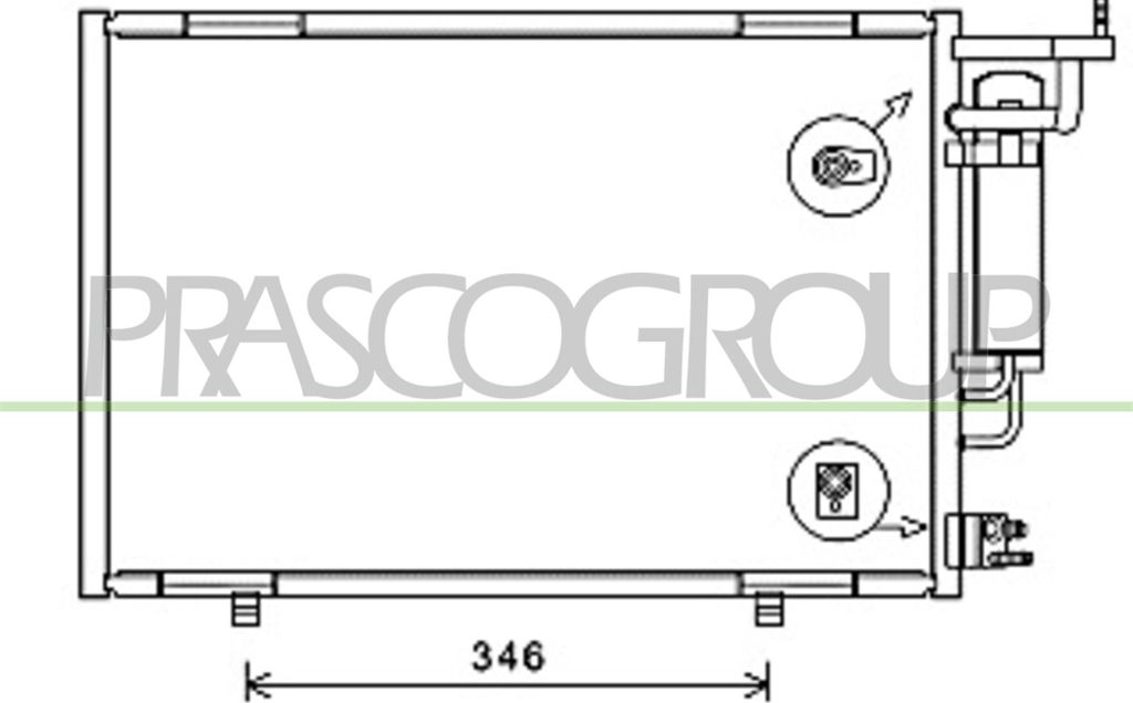 PRASCO FD346C001 - OE 1818909 Klimakondensator mit Trockner für B-Max, Ecosport, Fiesta VI