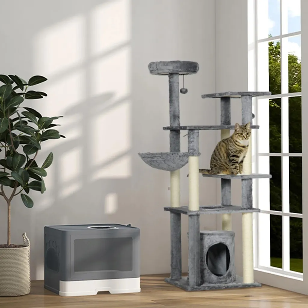 Arbre à chat 144 cm : la solution anti-griffures pour vos meubles