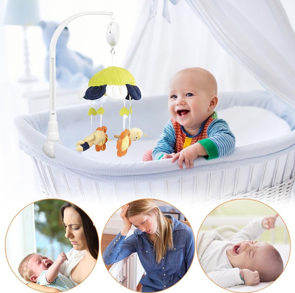 Kinderbett-Mobile-Halter, Baby-Klauenstangen, drehbarer Hängearm für Spielzeug und Puppen