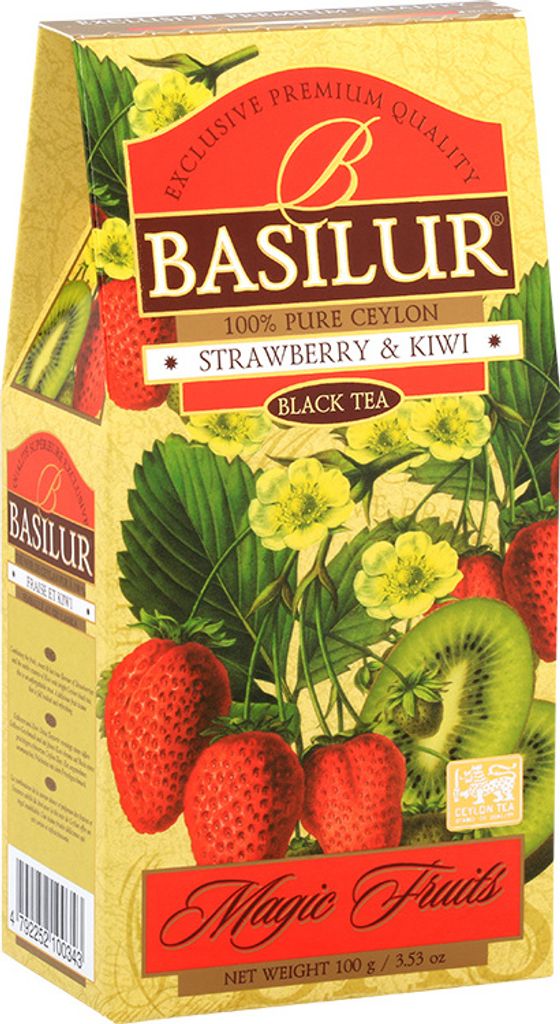BASILUR Ceylon Schwarzer Tee mit Zugabe von Erdbeere, Kiwi, Produktbild 