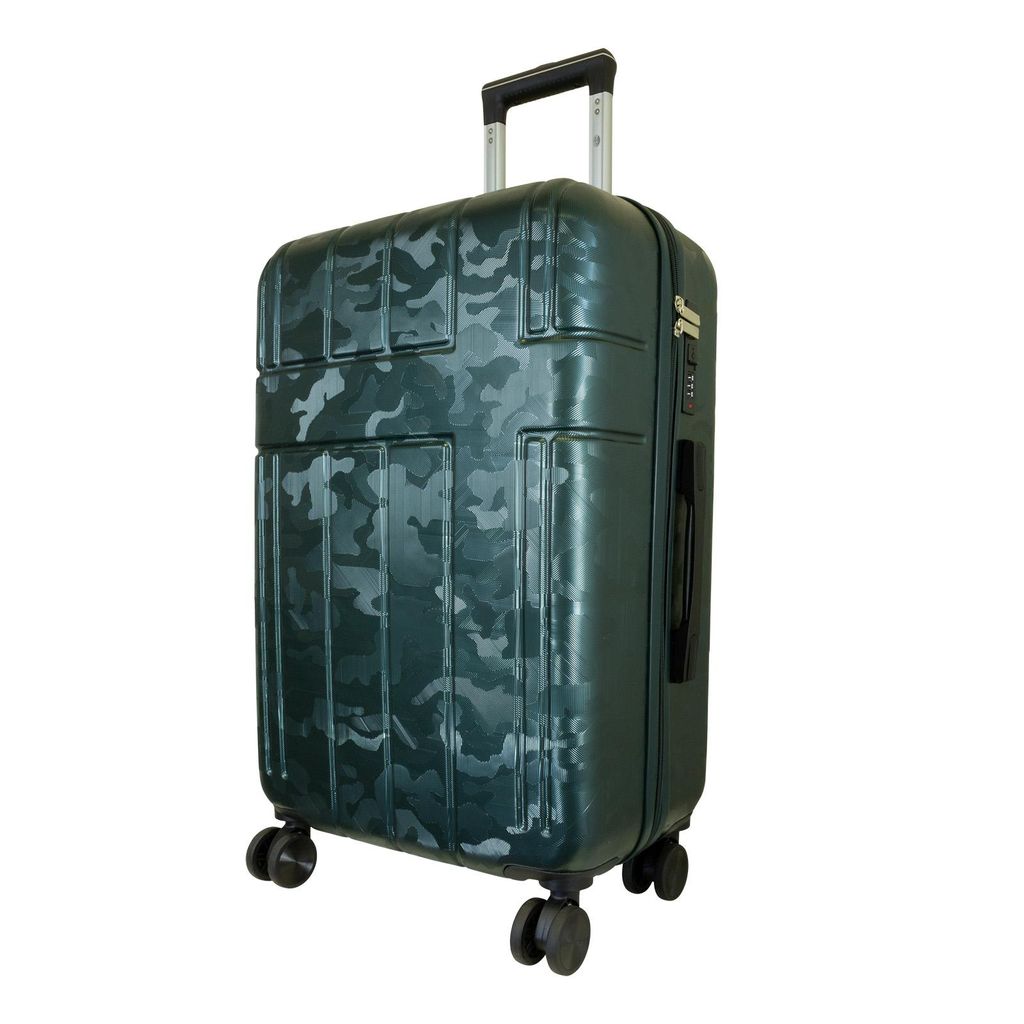 Mittlerer ABS Reisekoffer Camo 66 cm Hartschale Trolley Größe M dunkelgrün