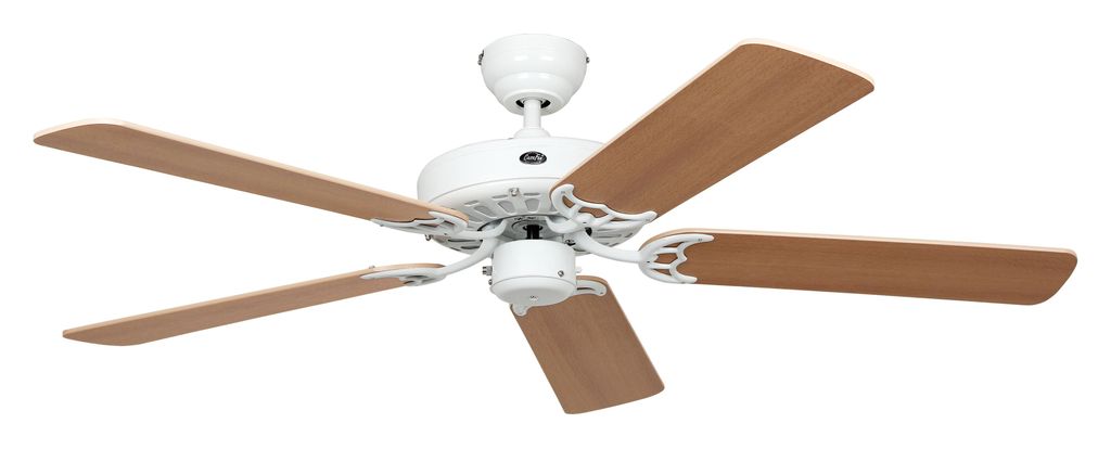 Deckenventilator mit Zugkette Classic Royal Weiß 132 Buche / Kernbuche