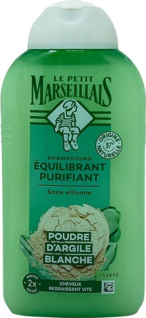 Le Petit Marseillais Shampoo mit Weißem Tonpulver - Pflege für Schnell Fettendes Haar