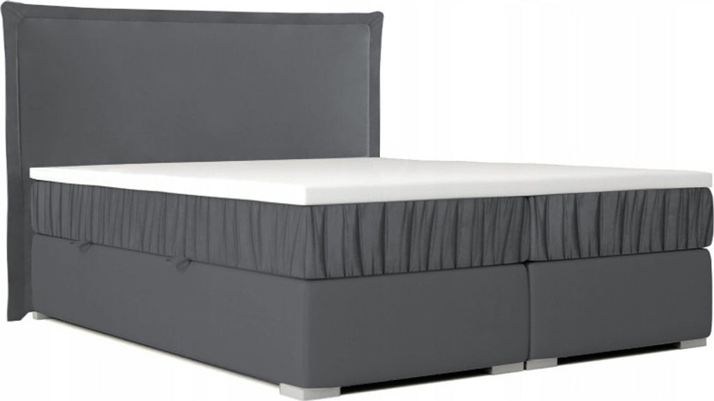 Boxspringbett NAOMI für das Schlafzimmer, 160x200 (Grau - Kronos 34)