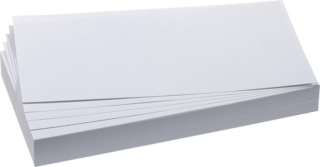 Moderations-Karte Rechteck 205mmx95mm Weiß 500 Stück Packung mit 8 Stück