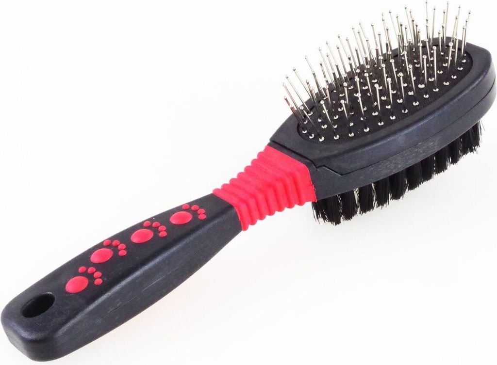 Tierbürste 2-in1 Doppelbürste ca. 20 cm Hundebürste Fellpflegebürste