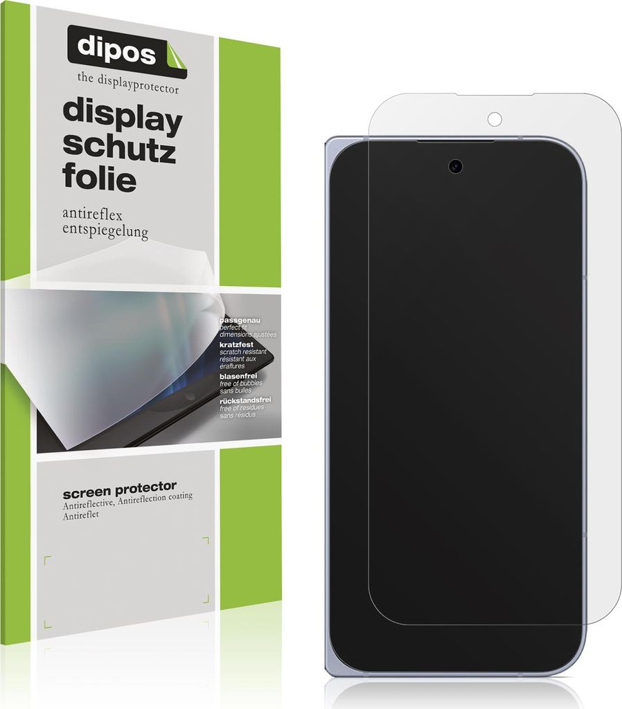 4x Schutzfolie für Google Pixel 10 Pro Fold Aussen-Display matt Displayschutzfolie Folie Display Schutz dipos