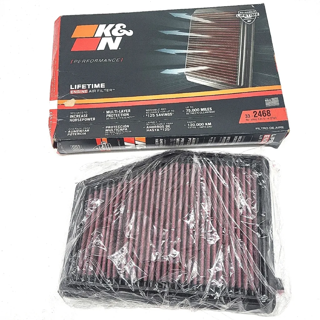 Filtro aria K&N Miglioramento delle prestazioni del motore Filtro di ricambio Premium lavabile; Aumento