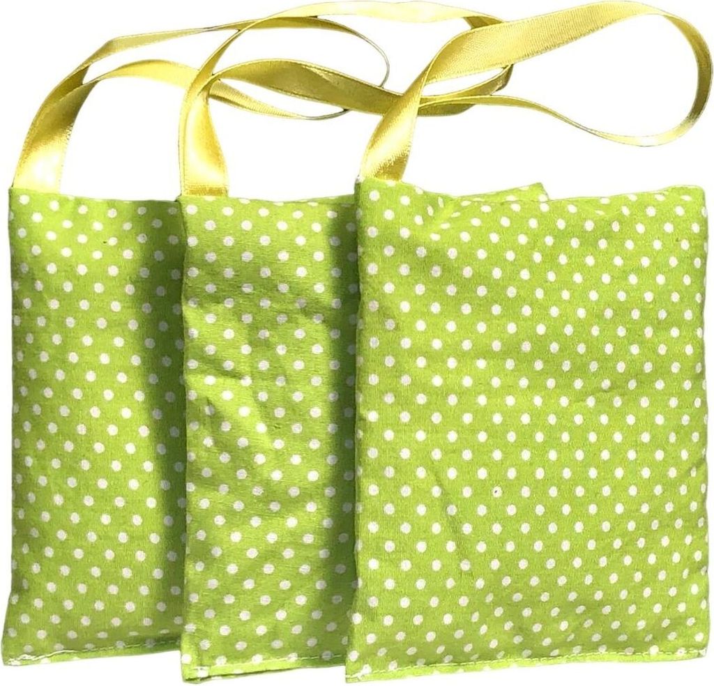 3x Lavendelkissen Miniblings Handarbeit Mottenschutz Anti Motten Punkte Polka Dots grün