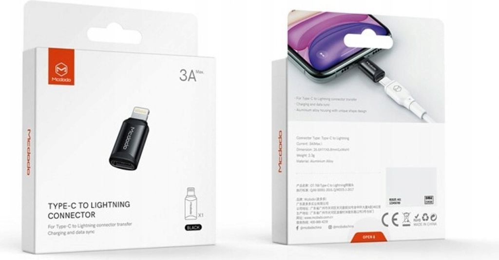 USB-C-auf-Lightning-Adapter, Mcdodo OT-7680 (černý) Obrázek produktu 7