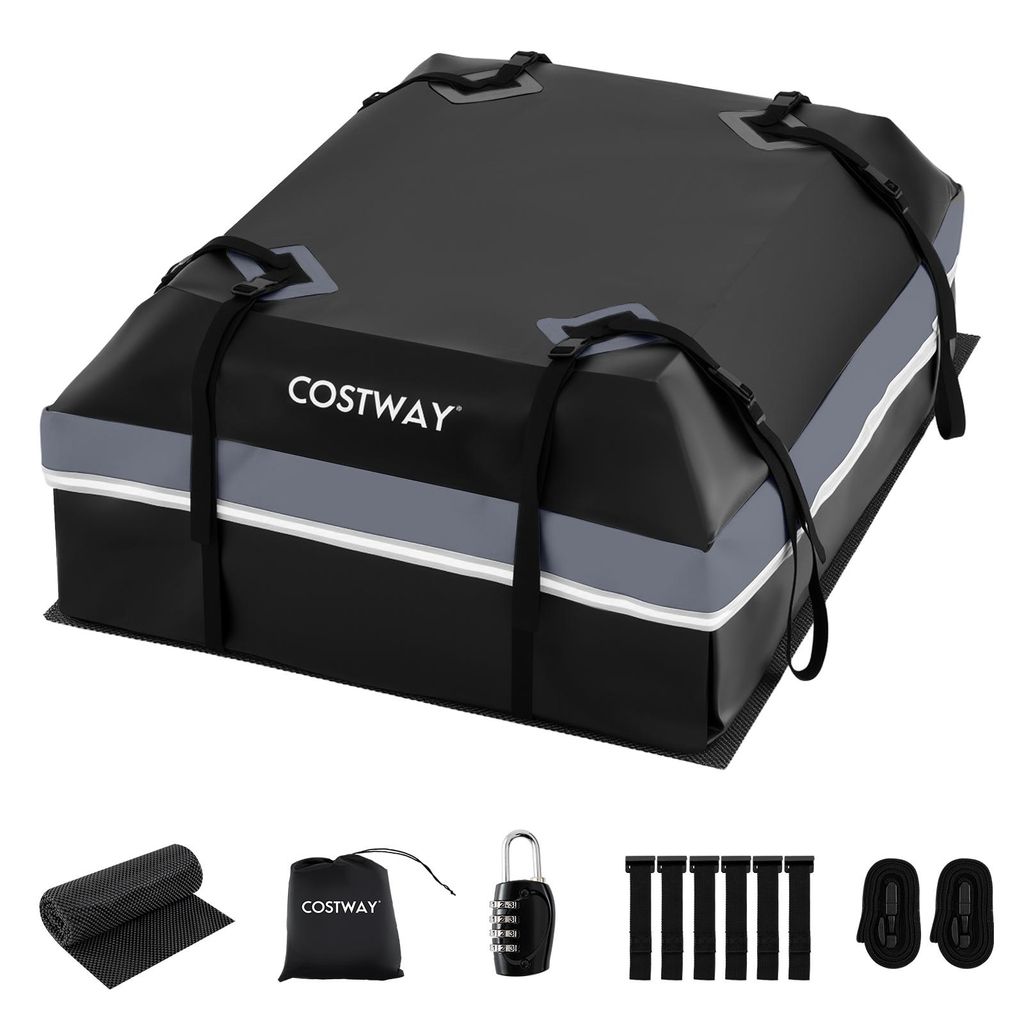 Střešní box COSTWAY, vodotěsný střešní kufr o objemu 450 l, Obrázek produktu 