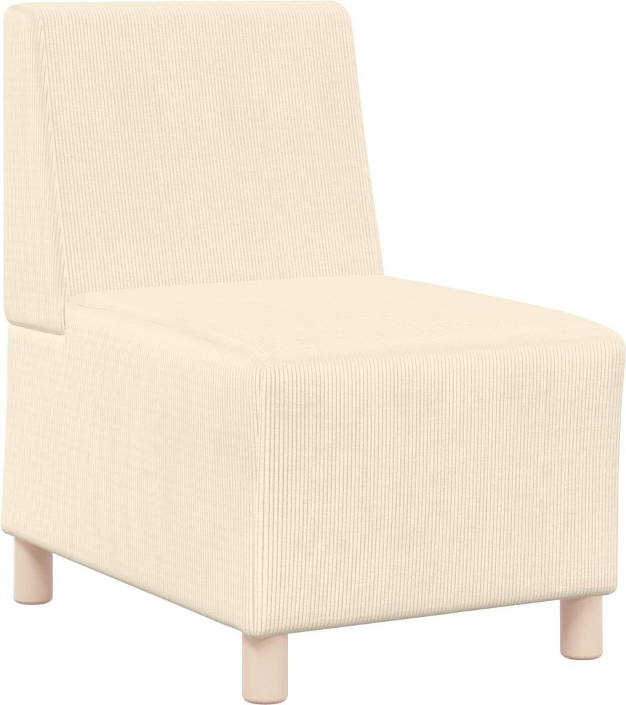 | Modulares Armfreies Sofa | Creme 55 x 74 x 82 cm Cordstoff