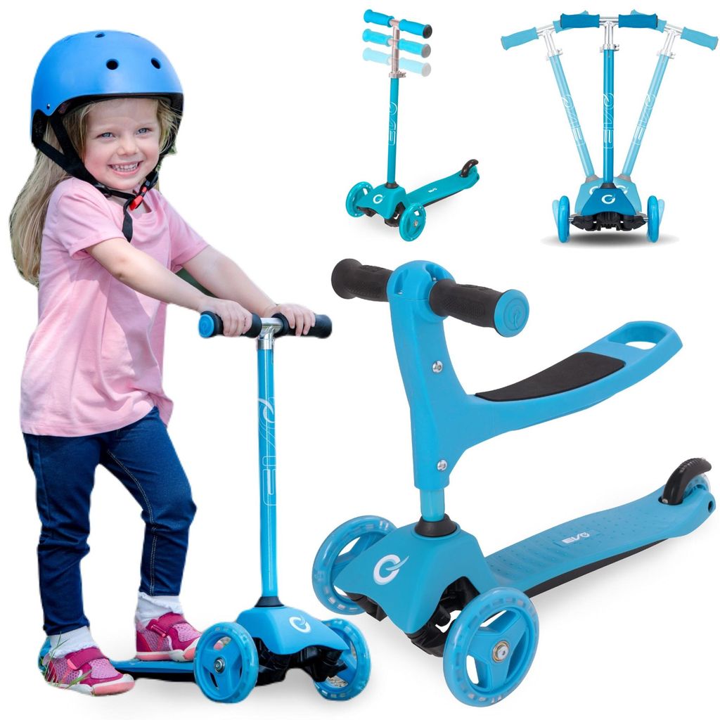 Evo Verstellbarer 3-Rad Kinderroller 2in1 Riding Cruiser Produktbild 