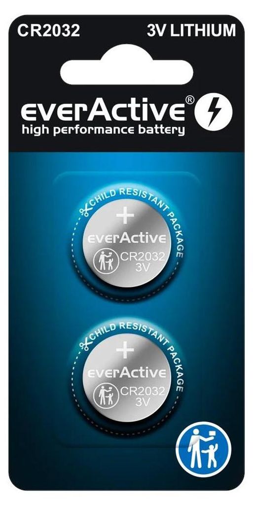 Everactive cr2032 mini dobíjecí lithiová baterie - blistr 2 Obrázek produktu 