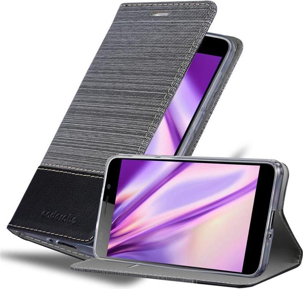 Cadorabo Hülle für Honor 6 Schutzhülle in Grau Handy Hülle Etui Book Case Cover