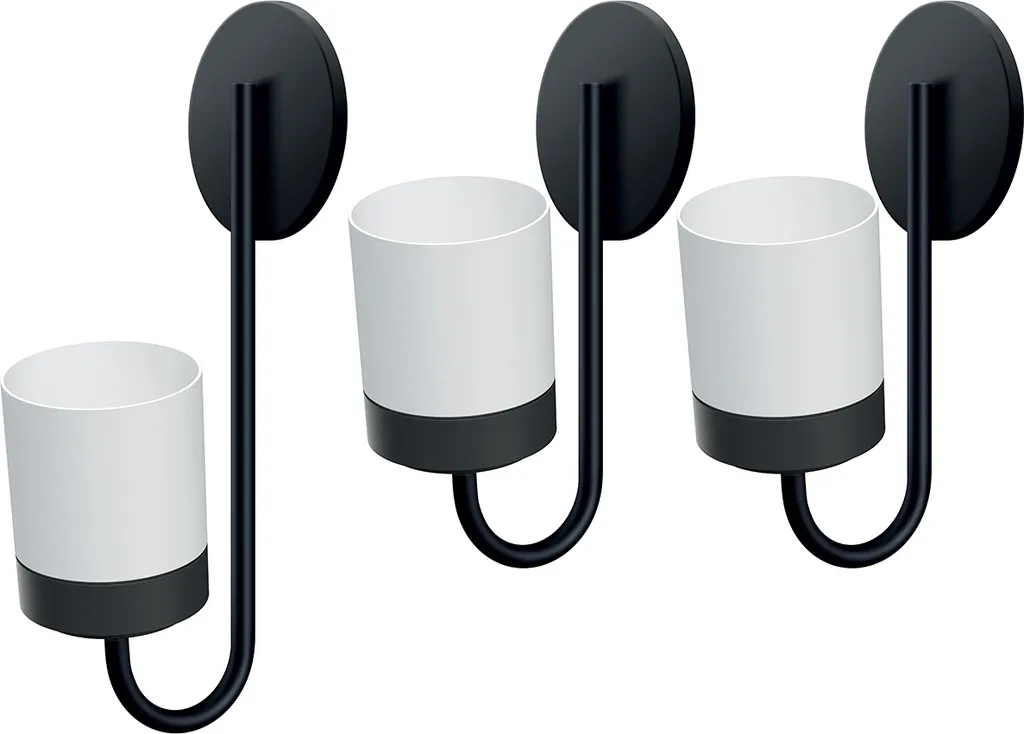 Nabbi Wall Pot IKBH3S Lot de 3 - Pots Muraux Robustes Coloris Noir