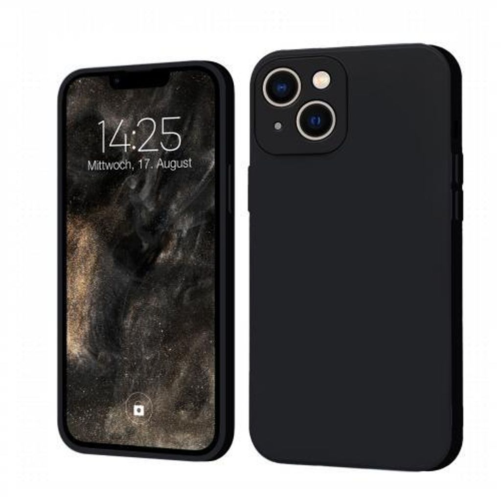 Liquid Silikon Hülle für Apple iPhone 13 - Farbe: Schwarz - Produktbild 