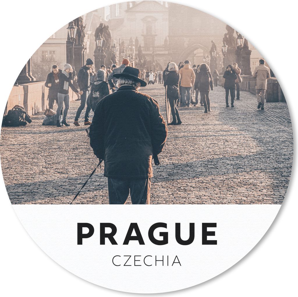 MuchoWow Mauspad Mousepad Prag - Tschechische Republik - Mensch 40x40 cm - Mousepads - Maus Mat - Pad - Mausunterlage - Schreibtisch Accessoires