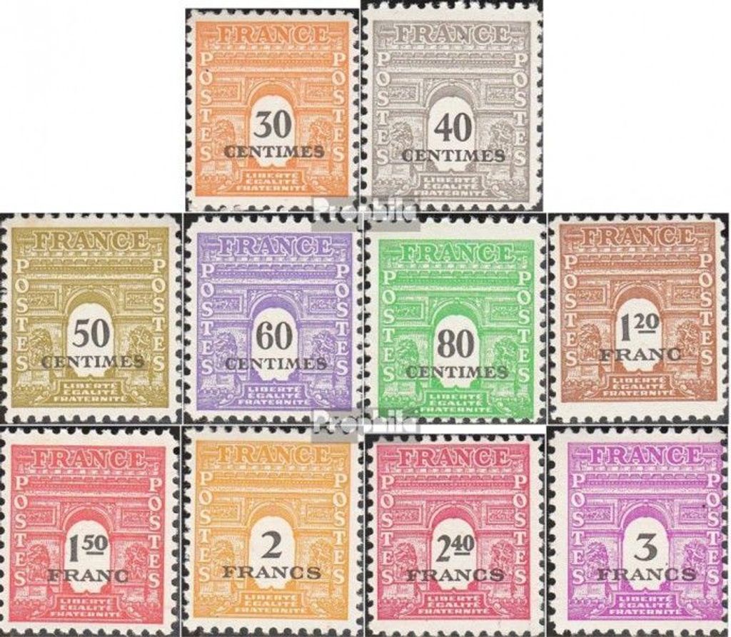 Briefmarken Frankreich 1944 Mi 649-658 (kompl.Ausg.) postfrisch Alliierte Truppen