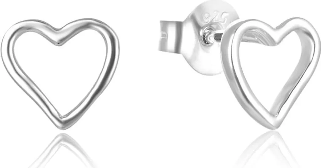 Boucles d'oreilles coeur argent minimaliste AGUP2691 pour femme élégante