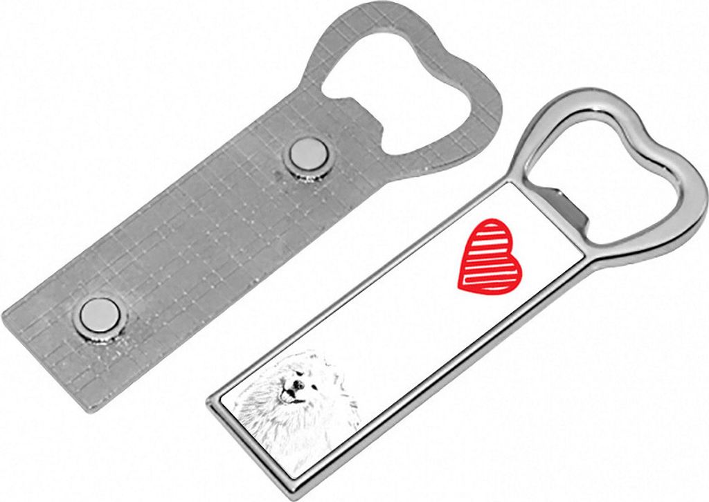 Samojede, Samoyed, Samojedenhund, Samojedenspitz - Flaschenöffner mit Hund, personalisierter Flaschenöffner für den Kühlschrank, ein einzigarti...