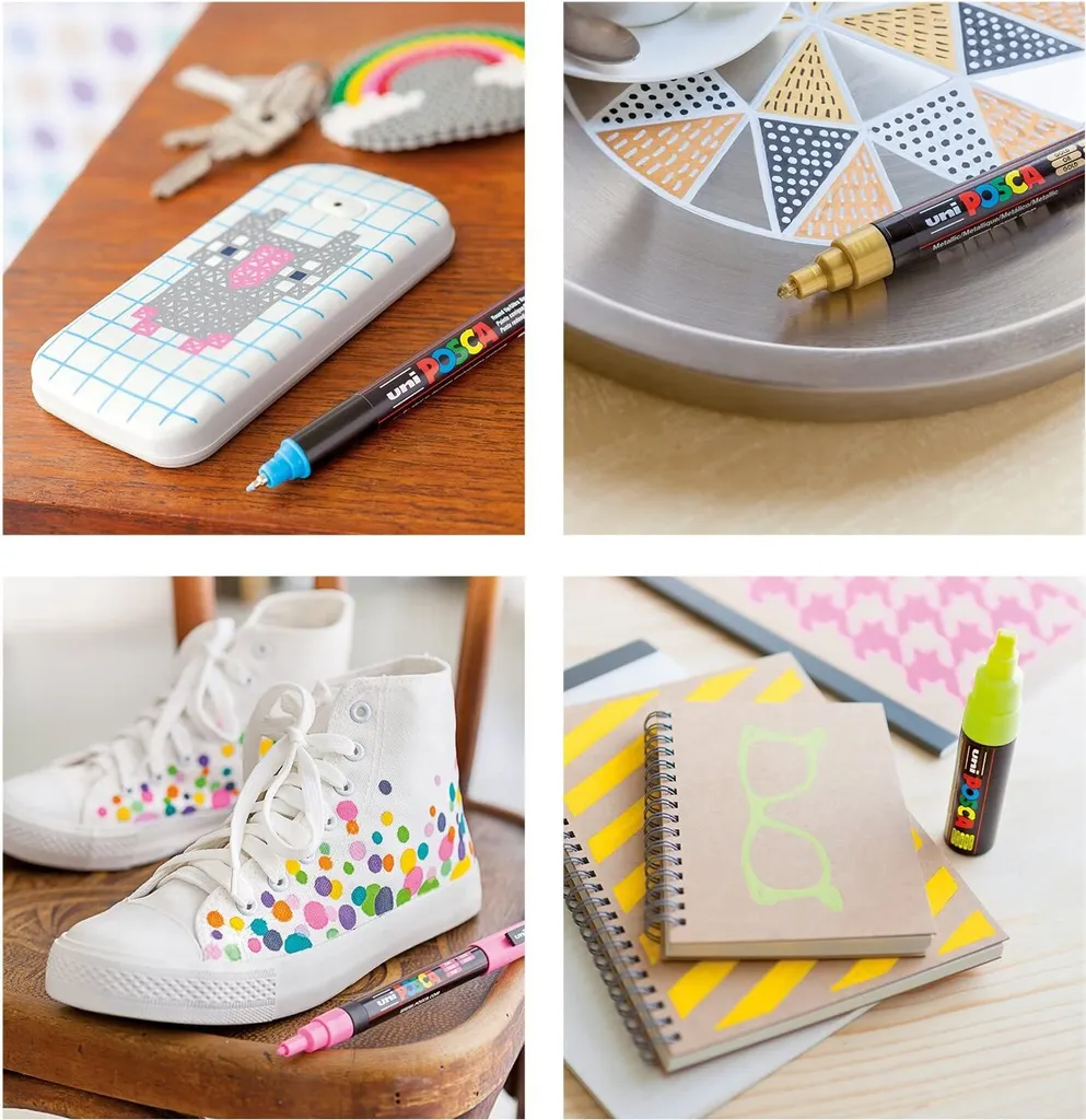 Coffret POSCA 60 marqueurs pour customisation textile et décoration