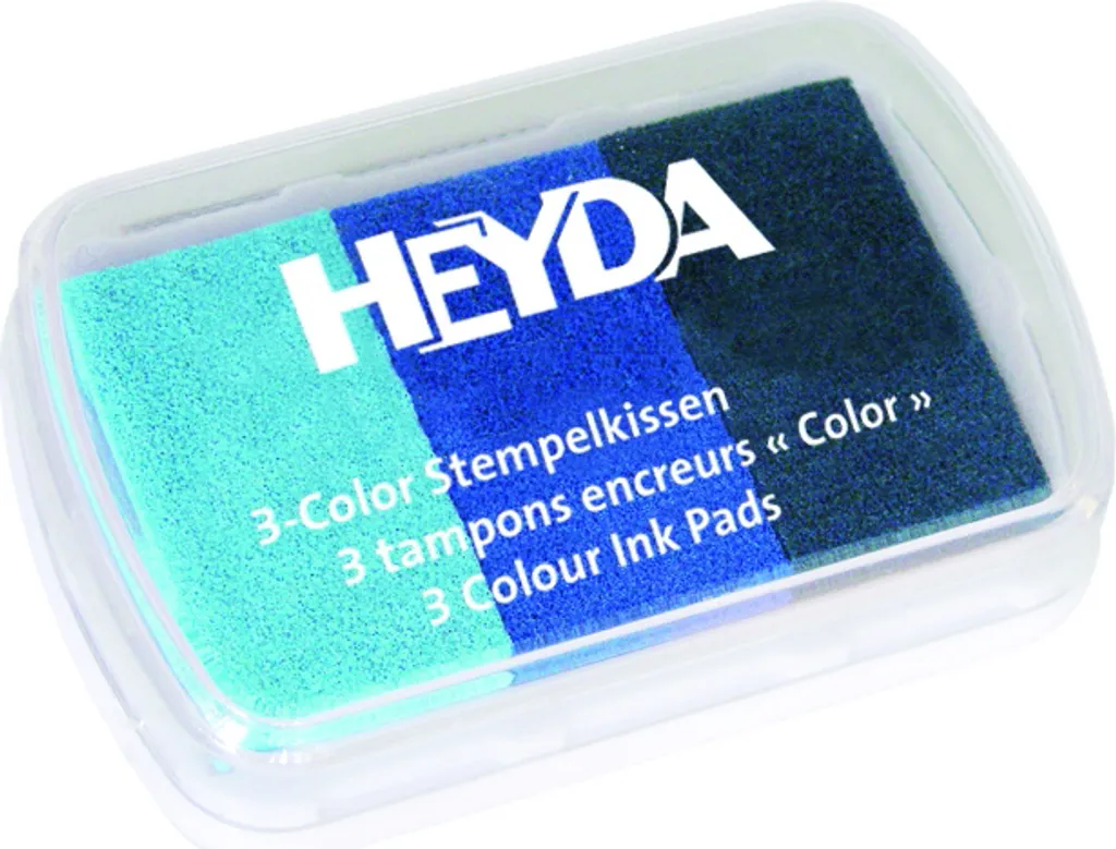 Tampon Encreur Bleu sans Bavures Heyda 204888464 - 3 Tons pour Décorer