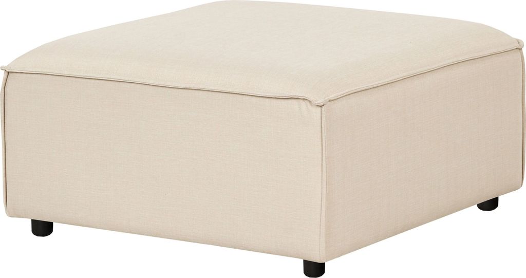 BELIANI Ottomane Beige Stoff Quadratisch Sofamodul mit Produktbild 