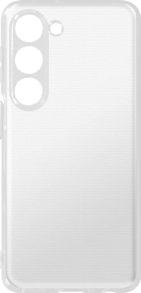 Custodia protettiva in silicone trasparente per Samsung S23 Plus con protezione della fotocamera