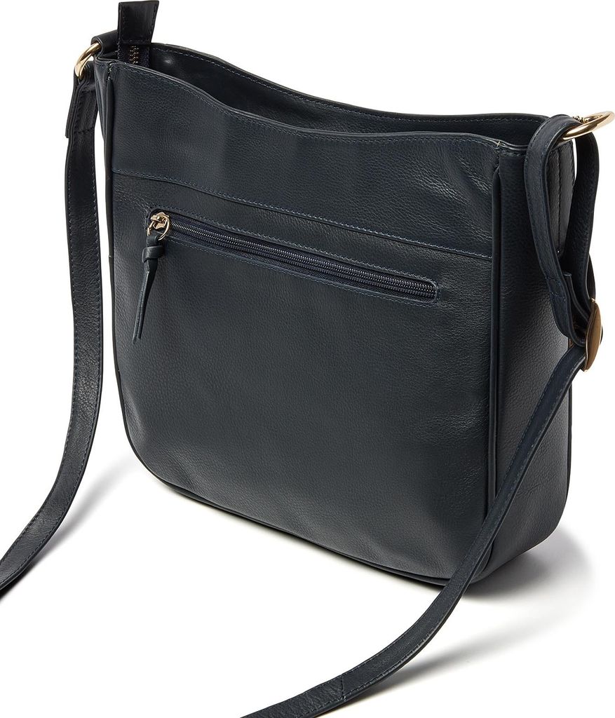 dR Amsterdam Umhängetasche | Leder Schultertasche | Damenhandtaschen | Damen Crossbody Tasche | Faggio - 903709 Blue