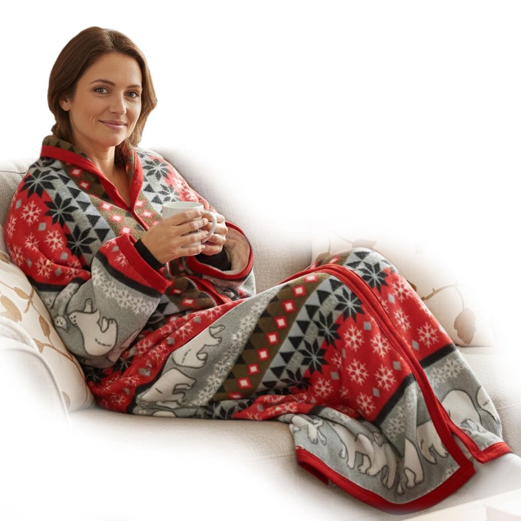 NYVI Ärmeldecke CozyBear - Kuscheldecke mit Ärmeln - TV Produktbild 