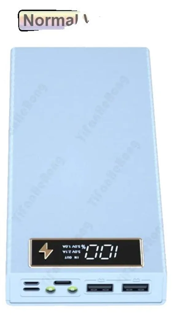 Boîtier de Batterie Externe USB Blanc avec Système de Double Recharge
