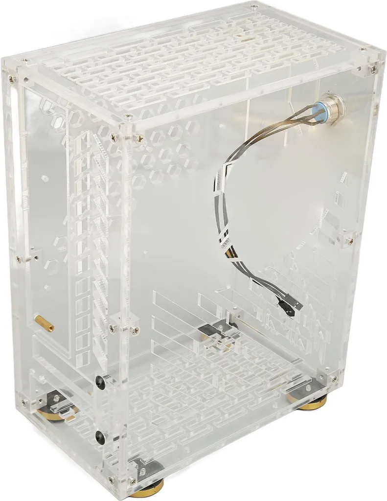 Boîtier Mini ITX 4.3L Panneau Acrylique et Support SSD 2.5 pour Alim FLEX