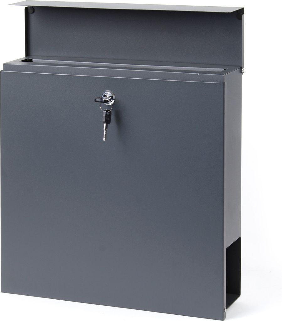 Wiltec Designer Briefkasten V49 anthrazit 370 x 105 x 370 Produktbild 3