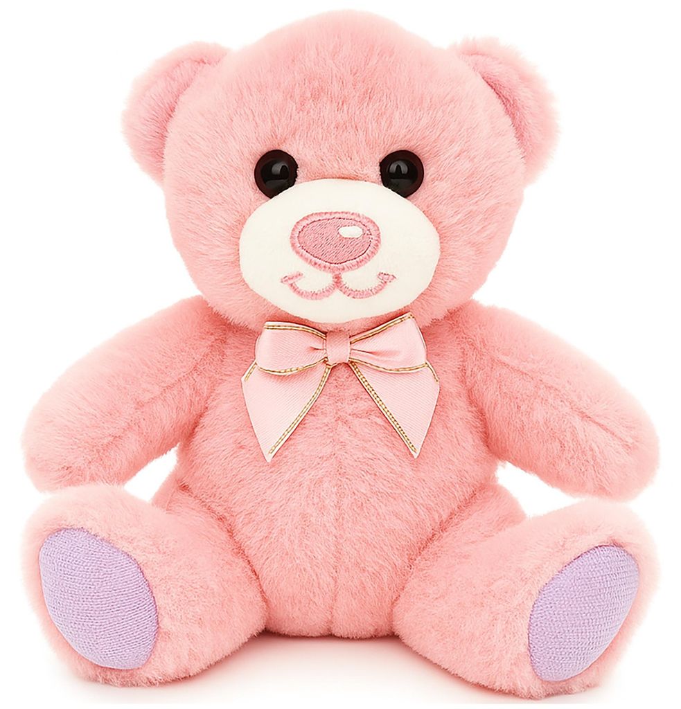 Bambly, Knuffelbeer, Pluche Knuffel, Roze, 15 cm Productafbeelding 