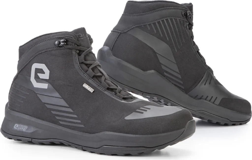 Chaussures de Moto Homme Étanches ELEVEIT Town WP en Cuir Noir Pointure 44
