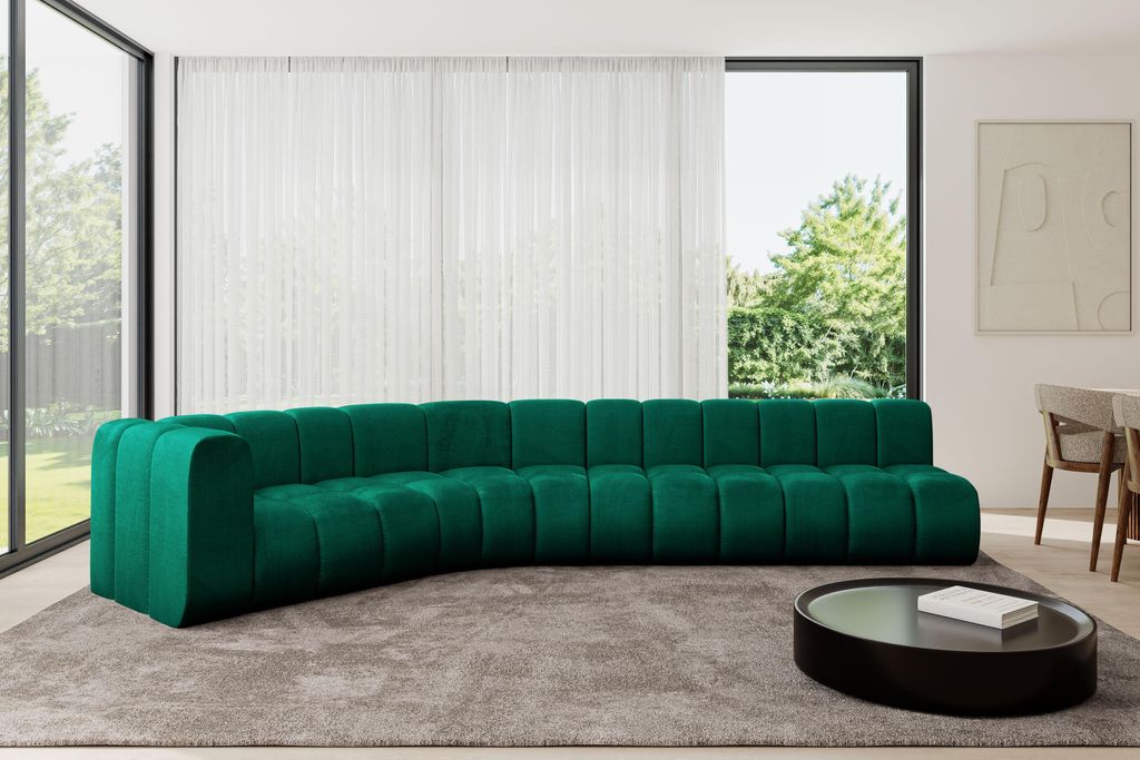 ALTDECOR Modulares Sofa Ecksofa in L-Form - Karex-L2 - 399x194x70 cm Grün - Corner modular Sofa Eckcouch Couch Wohnlandschaft Cauchsofa Bodensofa ...