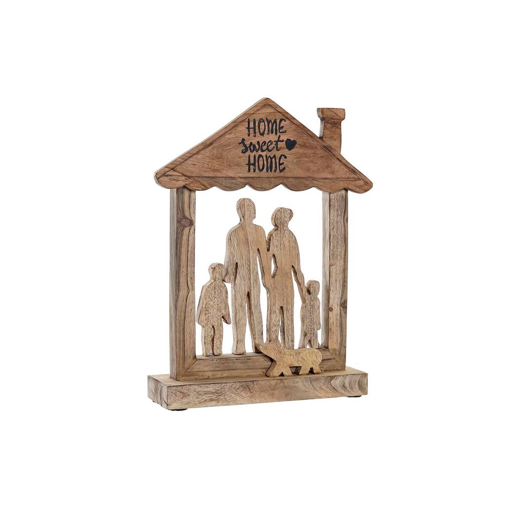 Deko-Figur DKD Home Decor Braun Mango-Holz Moderne Familie (30 x 8 x 39 cm)