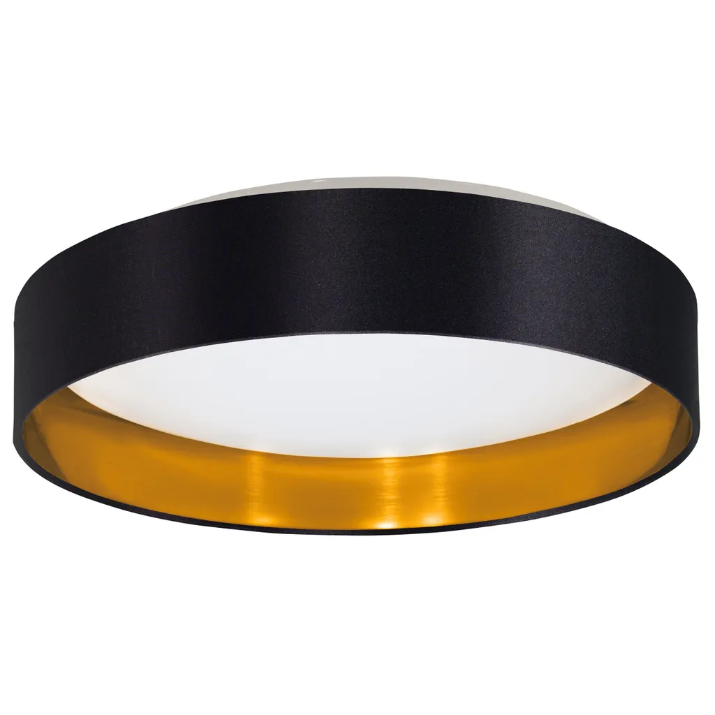 Plafonnier LED Salon et Chambre MASERLO 2 Ambiance Cosy Noir Or