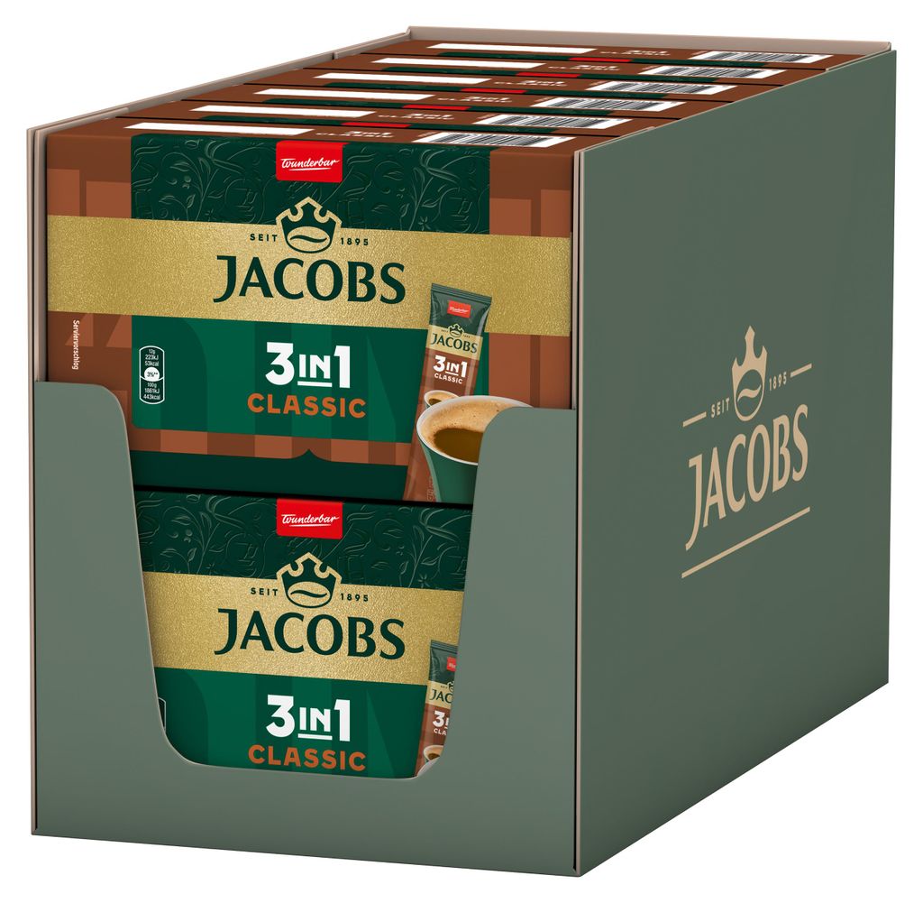 Jacobs 3in1 Classic löslicher Kaffee, Instantkaffee, 12 x Produktbild 